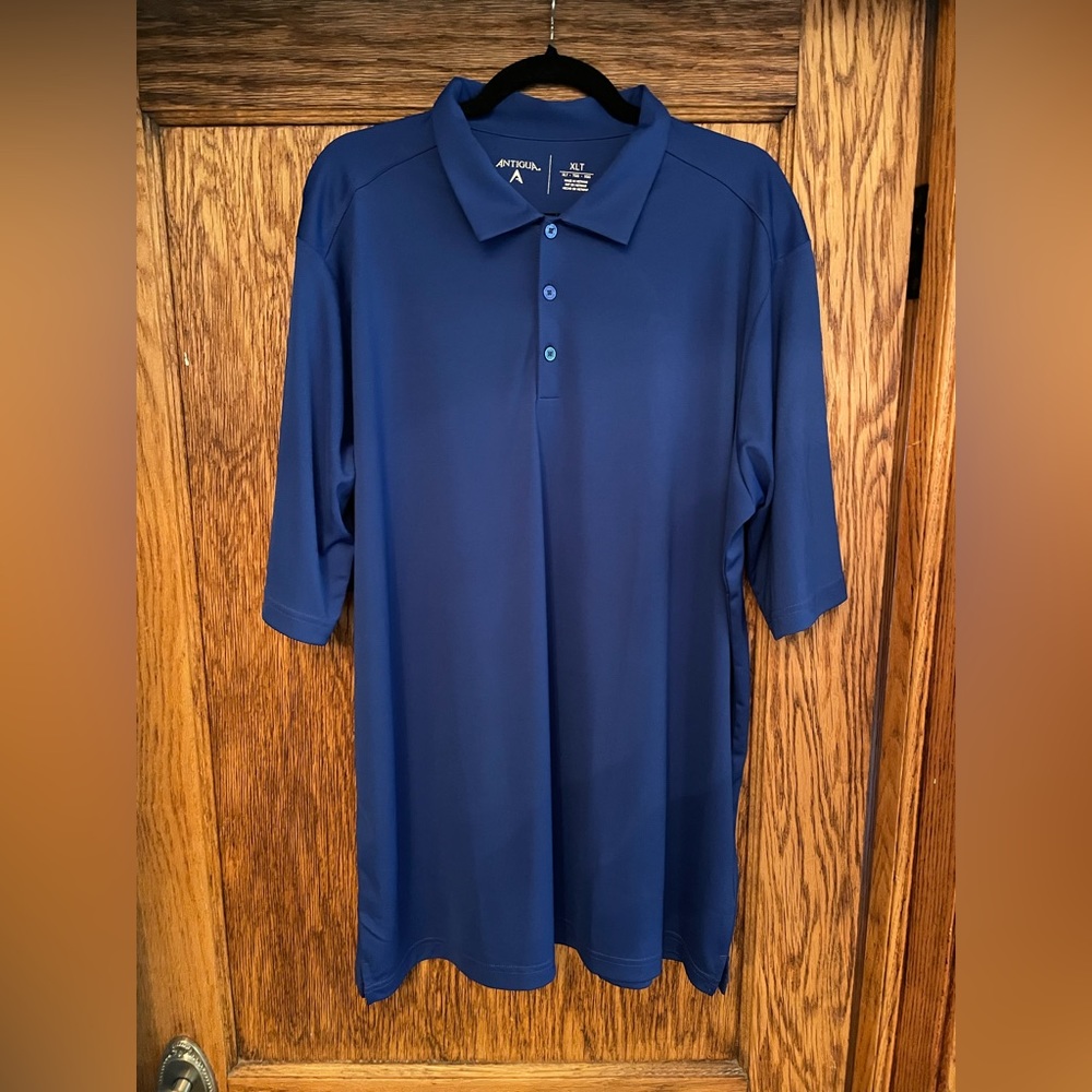 Blue golf polo